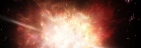 Massive star explosion